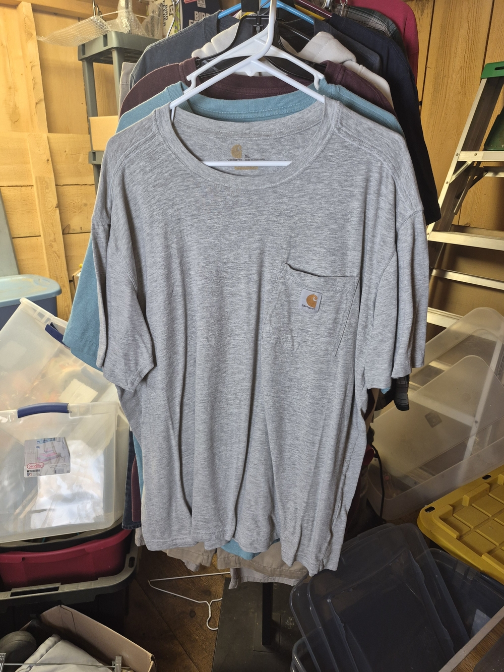 Carhartt Light Gray Short Sleeve Pocket Tee Bin 50